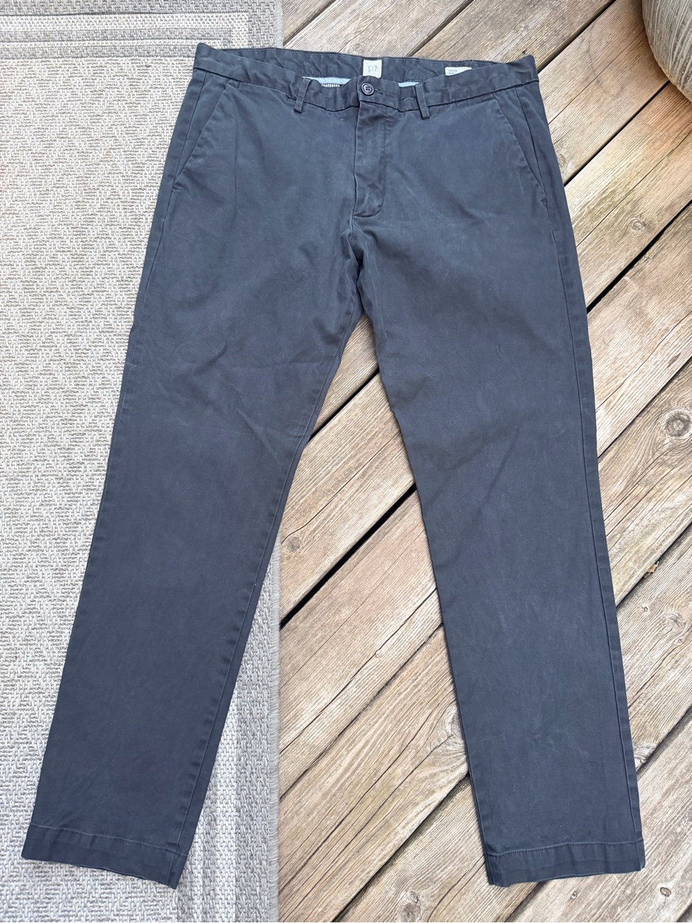 GAP Men’s Black Slim Casual Trousers Pants Size 36 X 30